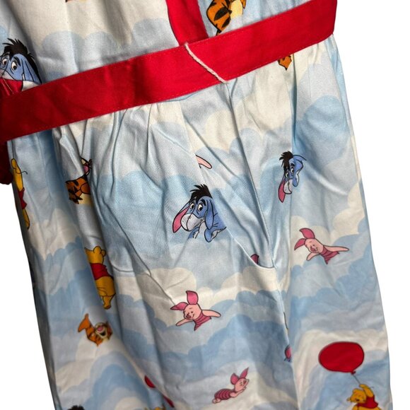 Disney Winnie The Pooh Loungefly Stitch Shoppe Dress Size 3XL Blue Belted Zipper - Picture 4 of 11
